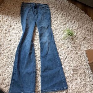Classic Cruel dark wash patterned y2k Blue Boot Cut Women's Jeans your style wit